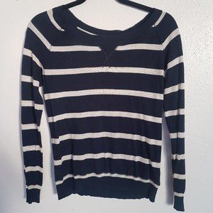Splendid Navy & White Striped Sweater